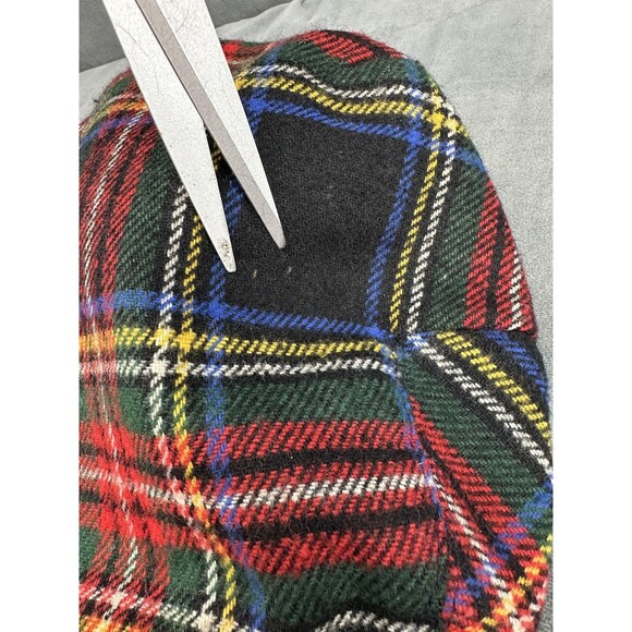 Shandon Hat Cap Fitted Mens Medium Red Green Tartan Plaid Ivy Made in Ireland - Picture 9 of 9